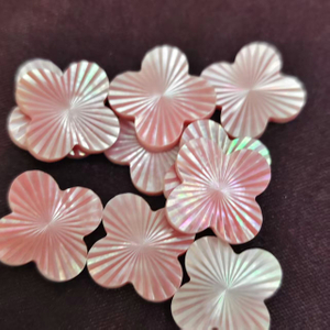 Natural Mother of pearl pink color flower cutting earring design face cutting cabochon pendant inlay making for necklace DIY