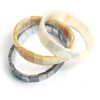 Natural Mother of pearl shell bracelet design for women fashion jewelry making square shape black shell white shell necklace 