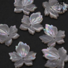 Natural Mother of pearl leaf shape cutting for pendant design making cabochon bigger size small beans for women jewelry image 