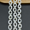 Natural Mother of pearl hollow cutting for necklace making white shell women jewelry oval shape for DIY bracelet brown color