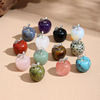 Natural Mother of pearl apple shape pendant small beans for girl jewelry making design colorful stone pretty things for DIY gift