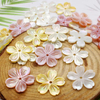 Natural Mother of pearl brooch design making flower shape cutting pink color small beans for earrings women jewelry yellow color