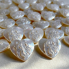 Natural Mother of pearl image design cutting for women jewelry inlay making heart shape embossment making DIY heart cabochon 
