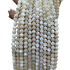 Natural Mother of pearl ball shape cutting bigger size for necklace women jewelry DIY using white shell bracelet beans parts 
