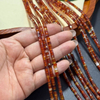 Natural Mother of pearl little beans for bracelet design pretty things red agate square shape women necklace DIY making 