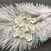 Natural Mother of pearl small flower carving for rings design for brooch making women necklace using parts pink shell for girl