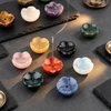 Natural Mother of pearl flower shape cutting higt thickness colorful stone for women plaything red stone parts small beans earrings