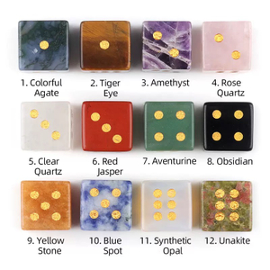 Natural Mother of pearl dice shape cutting lapis stone the cubes for play red stone colorful small beans pretty things for man 