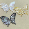 Natural Mother of pearl butterfly shape cutting for pendant design making face carving bigger size jewelry inlay design cabochon 