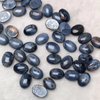 Natural Mother of pearl small cabochon oval shape blue gray stone jewelry inlay design parts rings design making necklace design