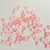 Natural Mother of pearl flower shape carving pink shell earrings design queen conch women necklace DIY making small beans 