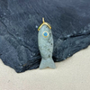 Natural Mother of pearl fish shape cutting women pendant design colorful stone bombe face cabochon small size agate DIY shape