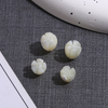Natural Mother of pearl flower shape cutting white shell small beans bombe face cabochon for chain design making earrings 