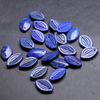 Natural Mother of pearl leaf shape carving bracelet making lapis stone small size jewelry parts for women necklace using things