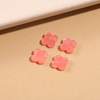 Natural Mother of pearl clover shape cutting small beans for bracelet inlay making colorful stone flower design women fashion necklace 