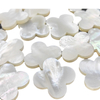 Natural Mother of pearl flower shape cutting for earring inlay design making clover shape women jewelry white shell small beans 