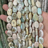 Natural Mother of pearl oval shape cutting women jewelry design making colorful stone girls bracelet design small beans cabochon 