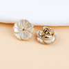 Natural Mother of pearl beauty disco for lady clothes making design button shape cutting colorful design black shell flower design