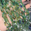 Natural Mother of pearl square shape cutting green agate for bracelet making design necklace cabochon beans women jewelry 