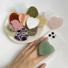 Natural Mother of pearl big heart shape cutting flat face crystal stone red agate jewelry inlay making pendant colorful white stone