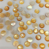 Natural Mother of pearl small cabochon yellow color for rings inlay making women necklace round shape parts bombe design 