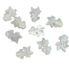 Natural Mother of pearl fish shape cutting for pendant jewelry cabochon making face carving white shell necklace design using beans
