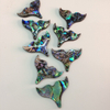 Natural Mother of pearl fish shape cutting cabochon jewelry pendant making tail shape abalone shell women necklace colorful