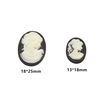 Natural Mother of pearl cameo design for pendant lady face big size embossment cutting colorful jewelry white shell oval shape 