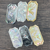 Natural Mother of pearl big pendant animal image cutting square for necklace using yellow shell embossment design cabochon 