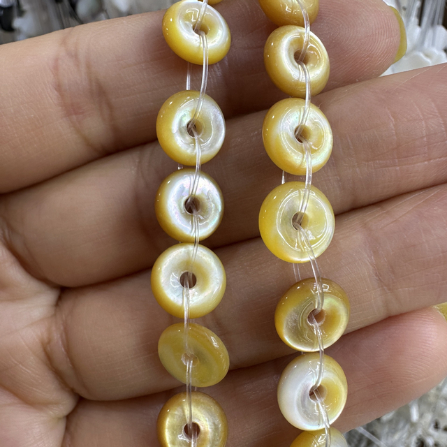 Natural Mother of pearl circle design earring making for jewelry necklace pendant design women chain fashion shape cabochon 