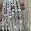 Natural Mother of pearl round shape for necklace women jewelry design small beads white shell disc design bracelet using 