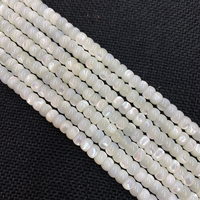 Natural Mother of pearl disc shape necklace for women jewelry making beads brown color shell bracelet oval design chain making