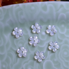 Natural Mother of pearl flower cutting white shell earrings design making for jewelry women design handmade bracelet beads