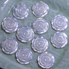 Natural Mother of pearl white flower cutting for earrings design jewelry inlay beads cabochon necklace making women design