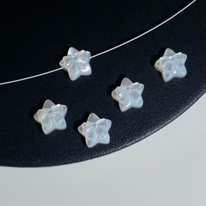 Natural Mother of pearl star shape design carving for jewelry necklace making cabochon women jewelry fashion design rings