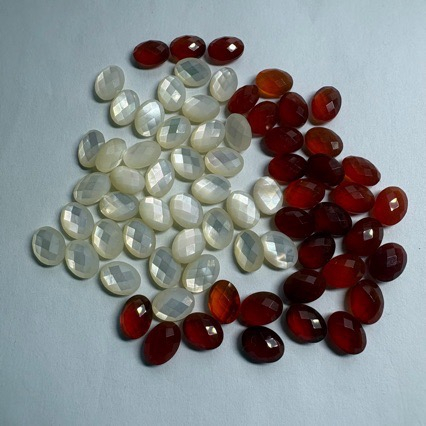 Natural Mother of pearl cabochon shape cutting oval design for rings inlay making face cutting small beads earring using parts