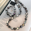 Natural Mother of pearl necklace women jewelry making black color beads design chian DIY handmade fashiom style parts 