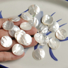 Natural Mother of pearl round shape earring design making free style pendant white shell women necklace DIY jewelry beads 