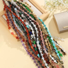 Natural Mother of pearl cross design cutting crystal red stone cross necklace design colorfull jewelry DIY making bracelet 