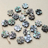 Natural Mother of pearl small beans cutting for chain design using double face carving flower shape pretty things for women jewelry 