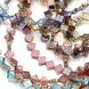 Natural Mother of pearl clover shape cutting for women neckace making colorful beans small things flower shape design fashion 