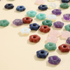 Natural Mother of pearl flower beans cutting bombe shape circle face for rings making bracelet small things colorful stone necklace 