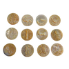 Natural Mother of pearl zodiac design cutting yellow shell for women pendant jewelry fashion image cabochon shape embossment 