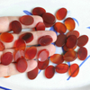 Natural Mother of pearl oval shape cutting small cabochon for rings inlay using red beans agate stone women jewelry design 