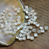 Natural Mother of pearl clover shape cutting bracelet design making small things white shell for chain women necklace flower