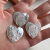 Natural Mother of pearl image design cutting for women jewelry inlay making heart shape embossment making DIY heart cabochon 