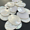 Natural Mother of pearl oval shape bigger pendant using for women jewelry making white shell for watch design disco beans 