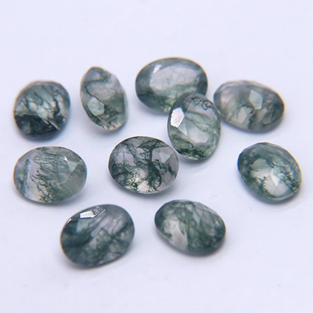 Natural Mother of pearl oval shape cutting cabochon for rings inlay design making garden crystal green color face cutting bracelet 