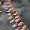 Natural Mother of pearl leaf shape cutting for earrings design women necklace making colorful shell small beans pretty things 