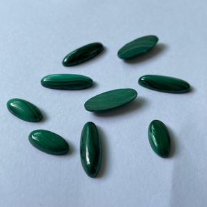 Natural Mother of pearl oval cabochon cutting for malachite long shape pendant making women jewelry small beans for bracelet design